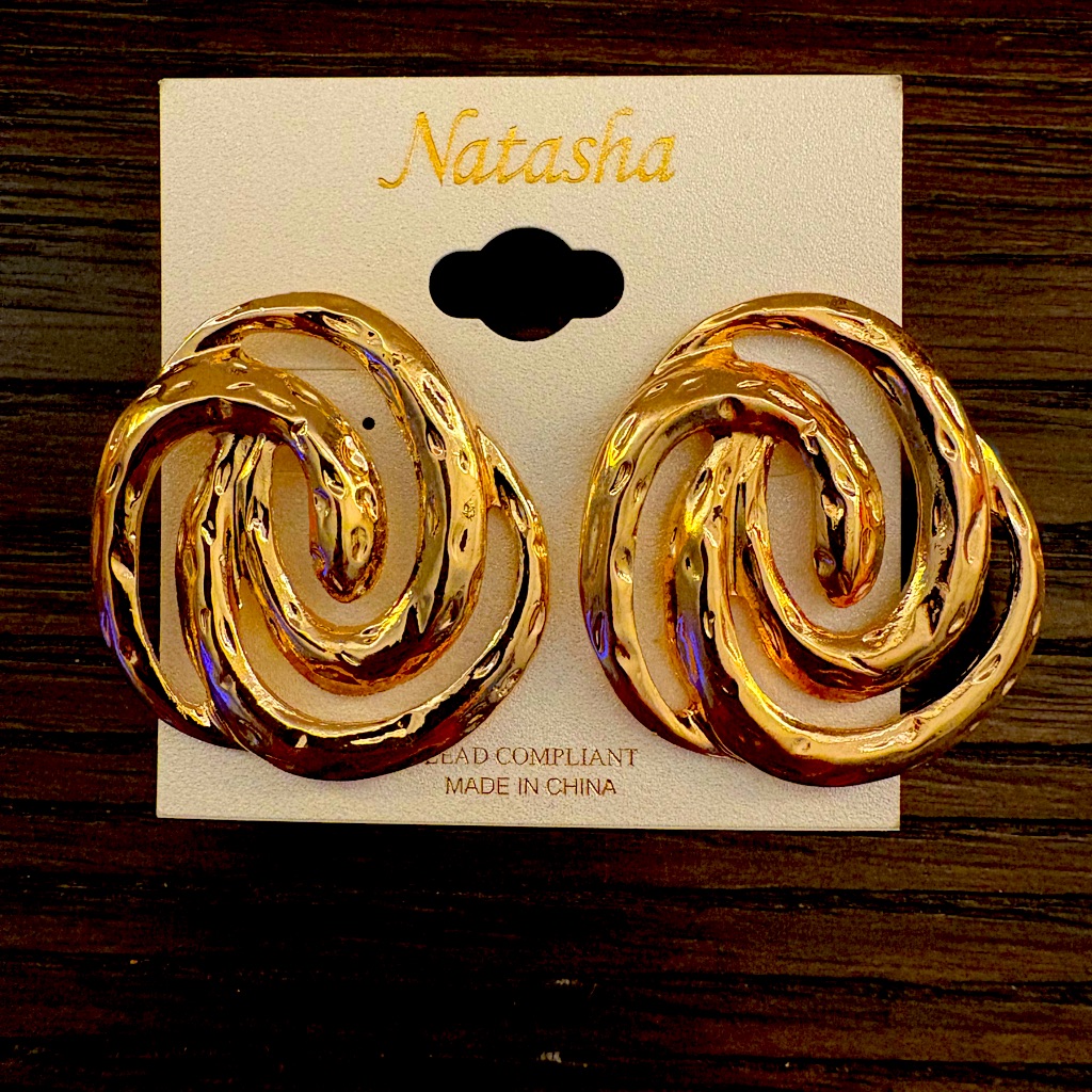 New Natasha Gold Earrings 22$